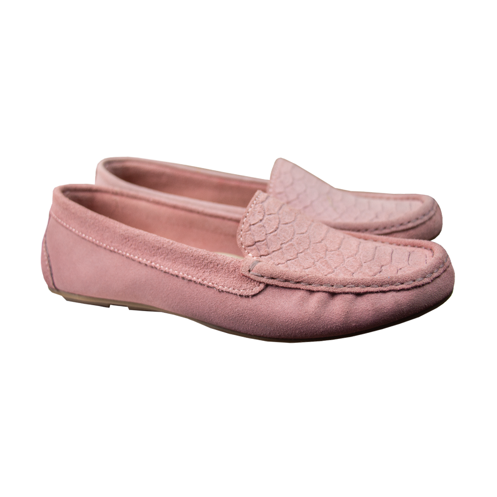MOCASIN ESTER II GAMUZA PALO ROSA - CAUCHO TOFFE