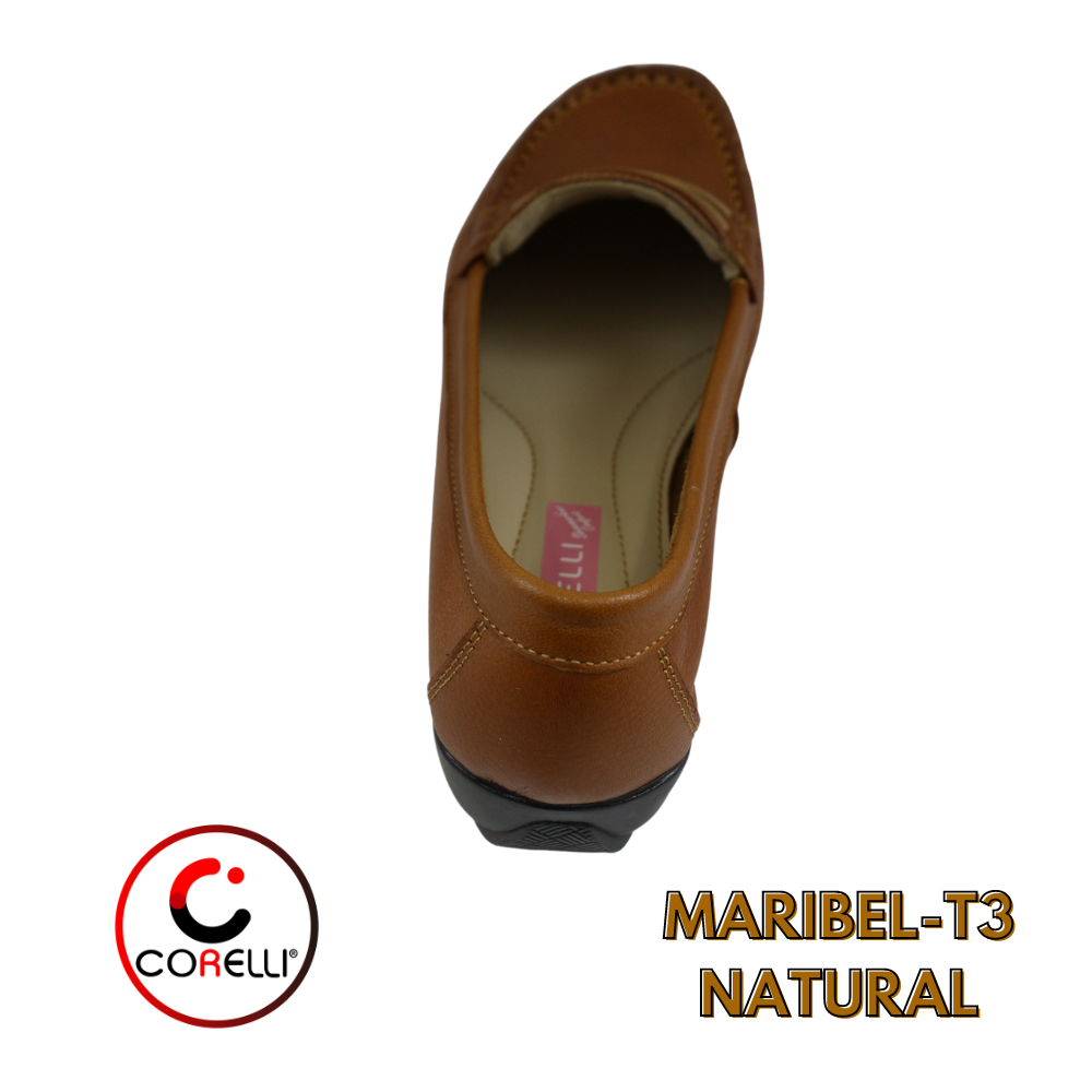 MOCASIN TACO CUÑA MARIBEL-T3 NATURAL