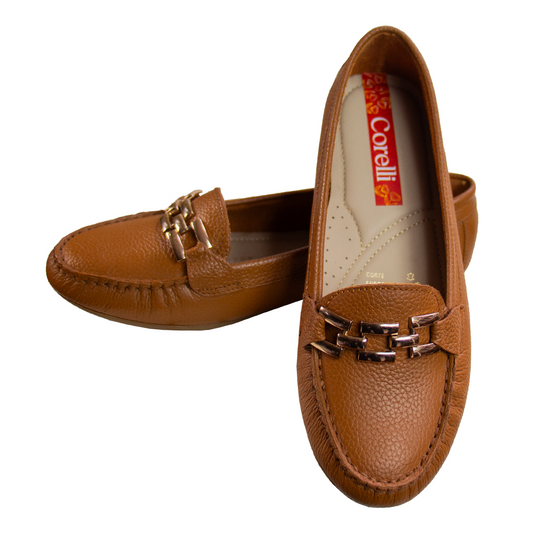 MOCASIN CHATO CADENA NATURAL