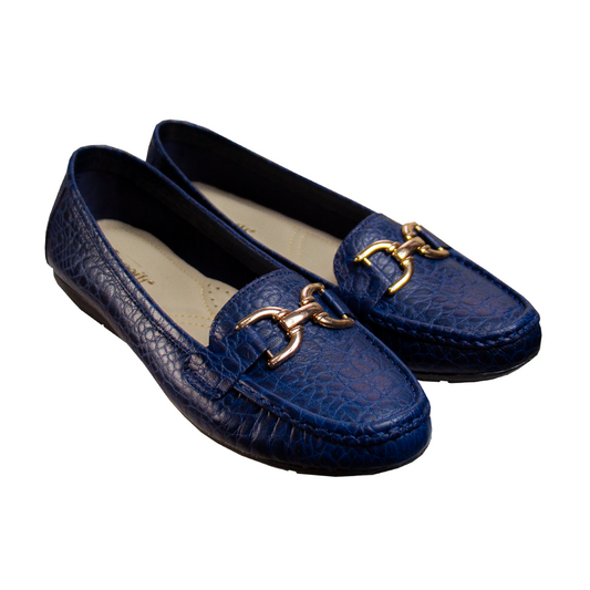 MOCASIN CHATO DOLCE TORTUGA AZUL