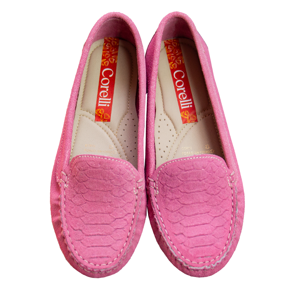 MOCASIN ESTER II GAMUZA ROSADO - VALE ARCO NEGRO