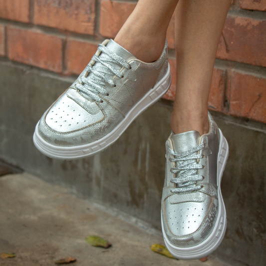 ZAPATILLA LEONA PLATA