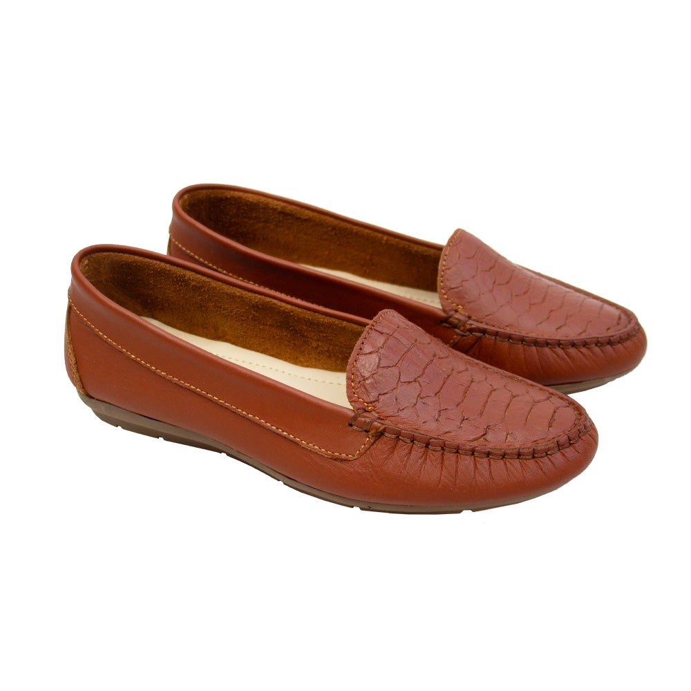 MOCASIN CHATO ESTER II LISO COBRE