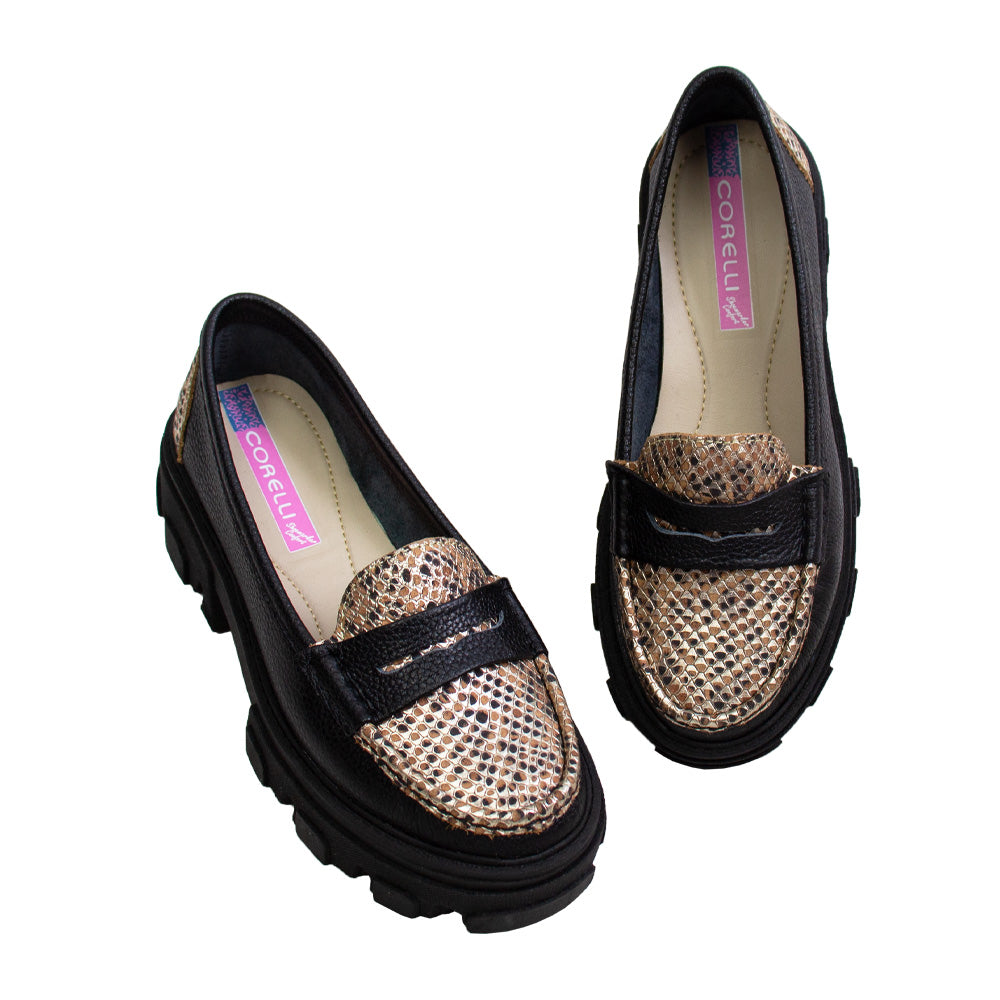 MOCASIN CHUNKY PLATAFORMA ITALIA NEGRO