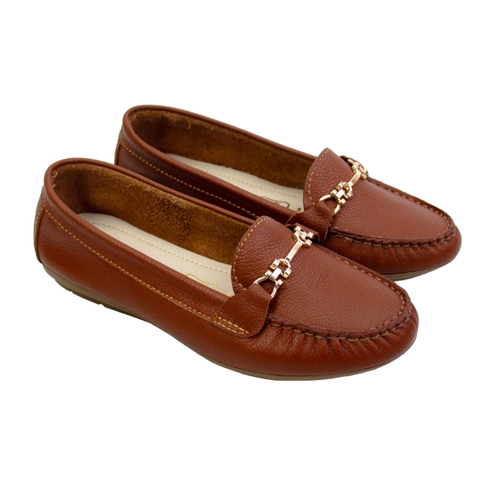 MOCASIN CHATO LAURA COBRE