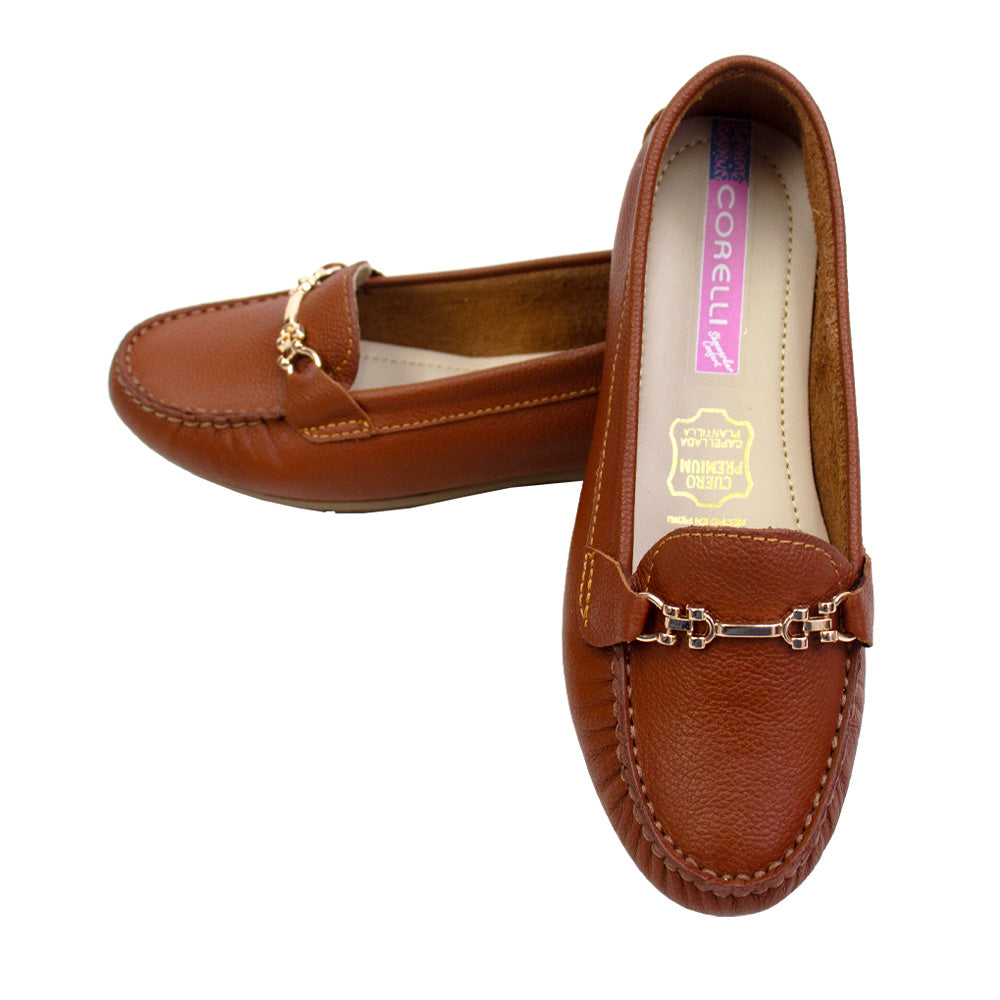 MOCASIN CHATO LAURA COBRE