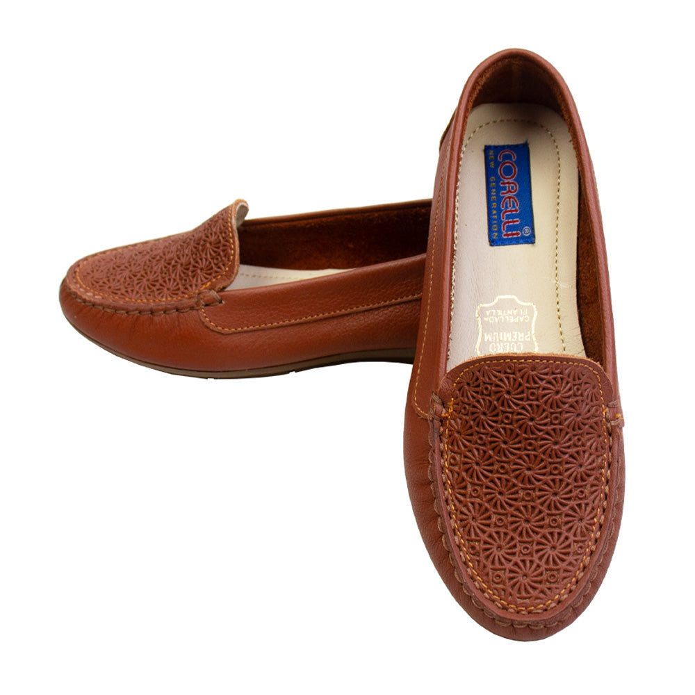 MOCASIN CHATO PAULA COBRE