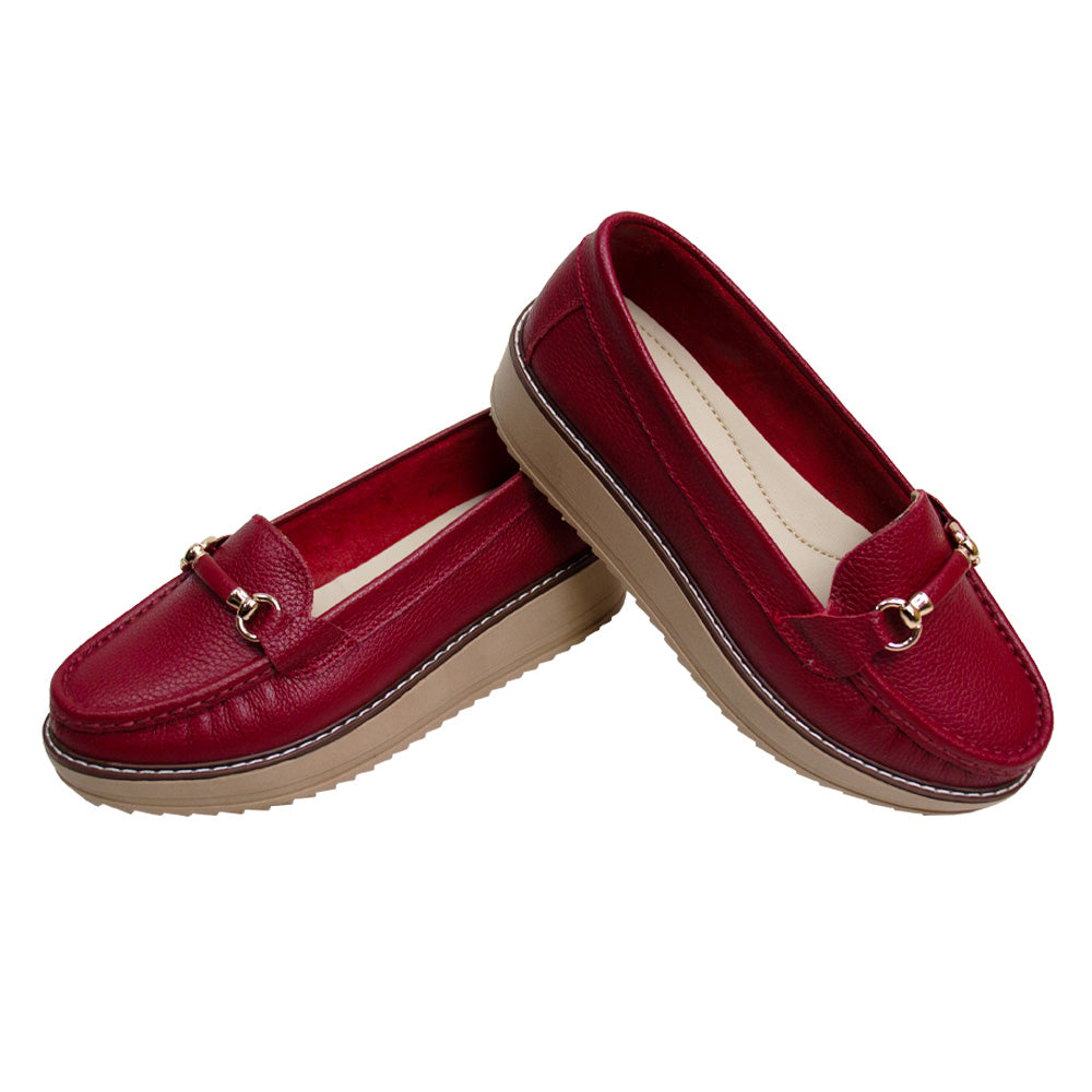 MOCASIN PLATAFORMA DANIELA ROJO -PLANTA TOFFE