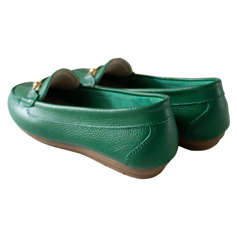 MOCASIN CHATO SARA-2 VERDE HOJA