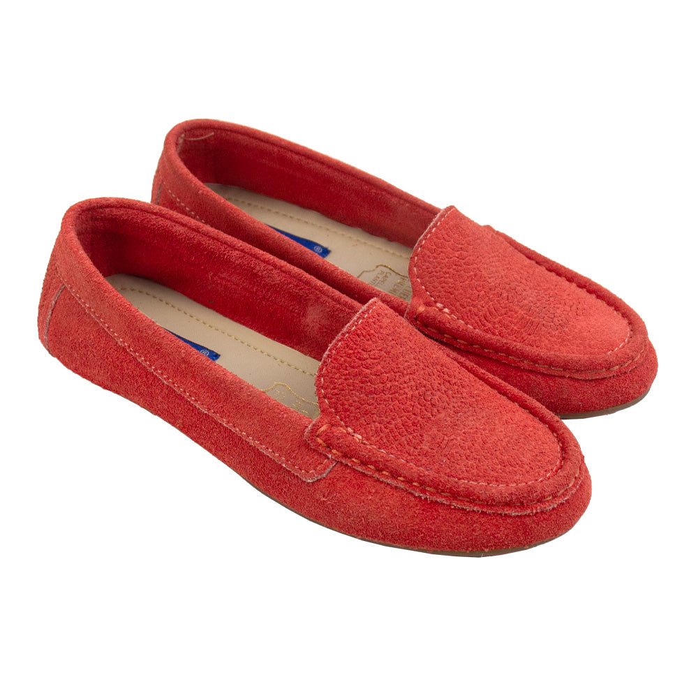 MOCASIN CHATO GINA GAMUZA CORAL-CAUCHO TOFE