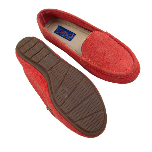 MOCASIN CHATO  GINA GAMUZA  CORAL