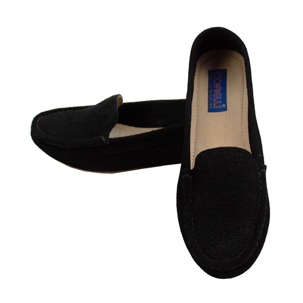 MOCASIN CHATO GINA GAMUZA NEGRO-PIONISAN TOFE