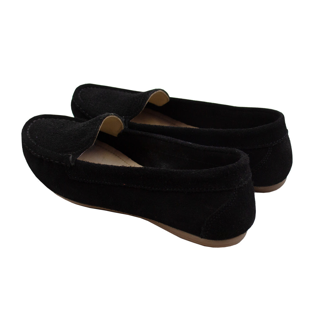 MOCASIN CHATO GINA GAMUZA NEGRO-PIONISAN TOFE