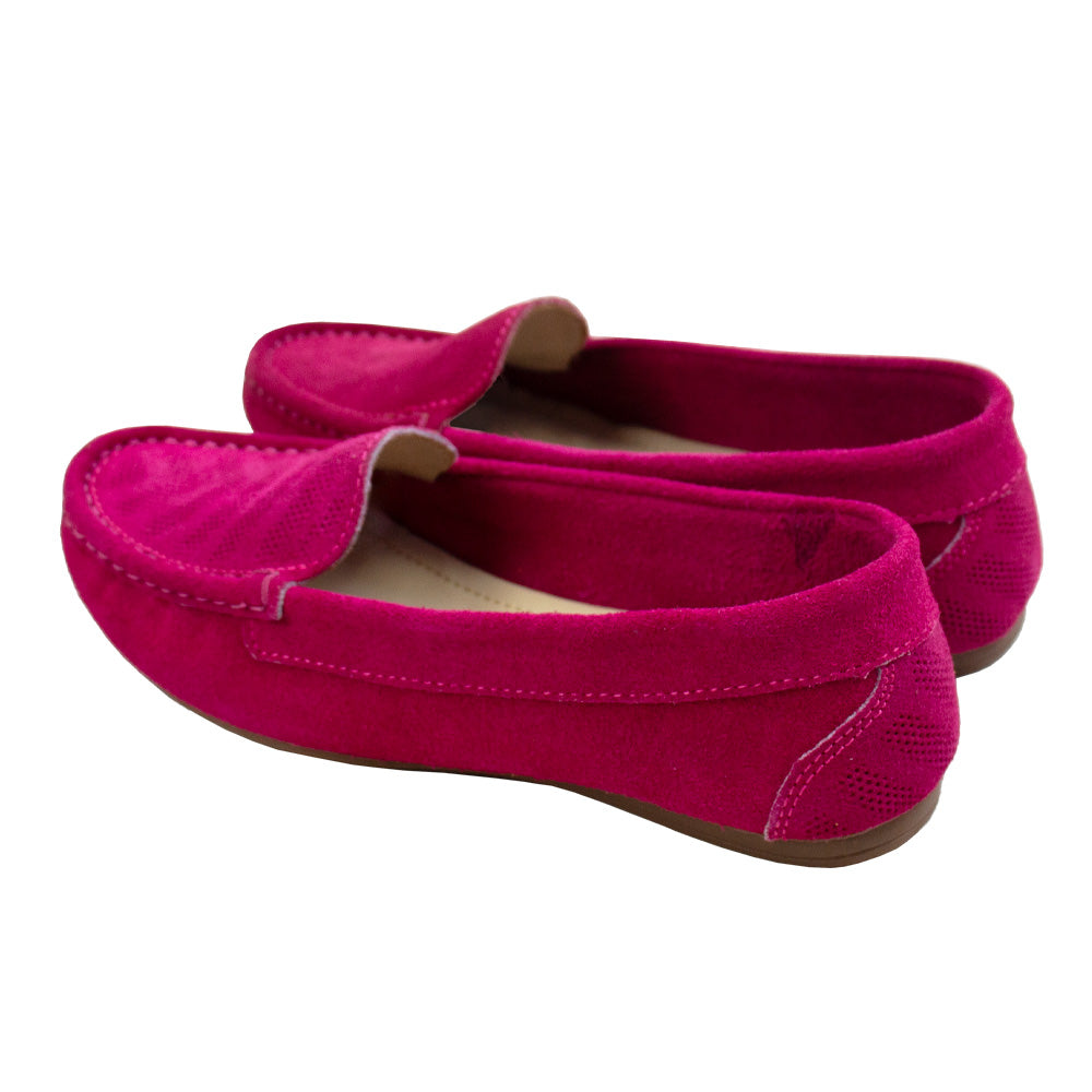 MOCASIN CHATO KATE II GAMUZA FUCSIA -PIONISAN TOFE
