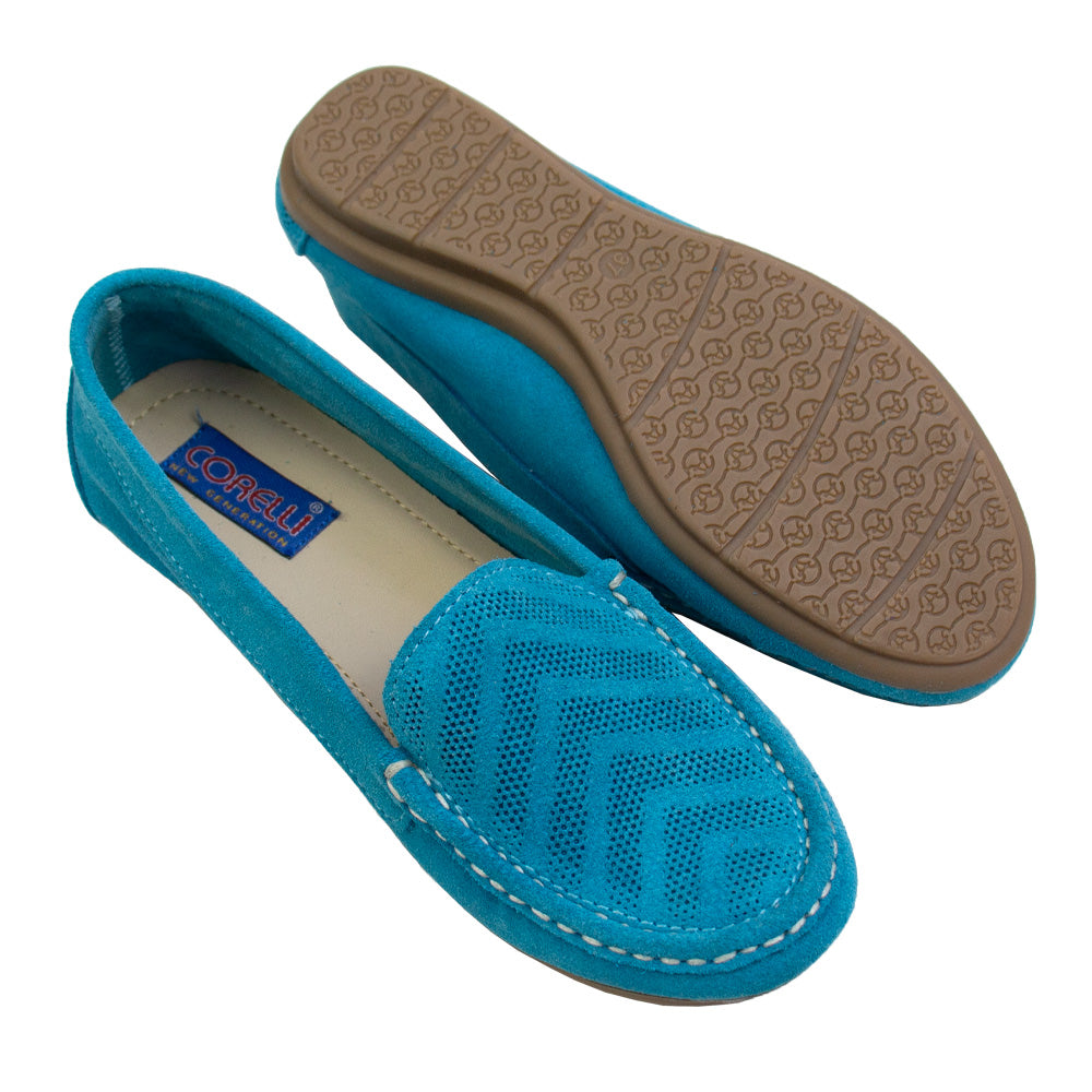 MOCASIN CHATO KATE II GAMUZA TURQUEZA-DJ TOFE