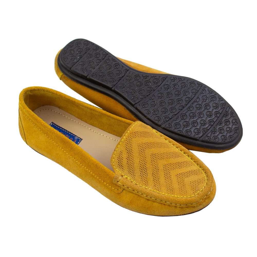 MOCASIN CHATO  KATE II GAMUZA  MOSTAZA