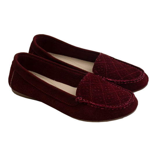 MOCASIN CHATO  CLEO GAMUZA  VINO