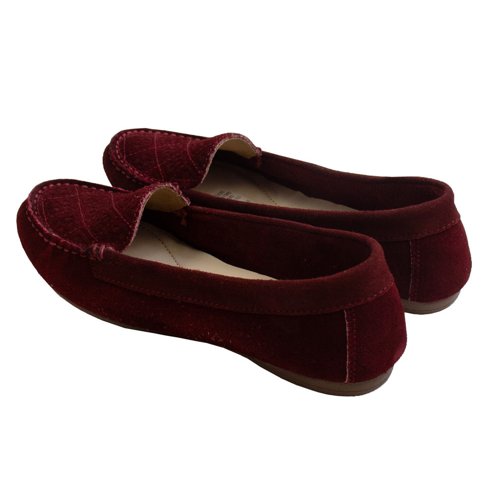 MOCASIN CHATO CLEO GAMUZA VINO-PIONISAN TOFE