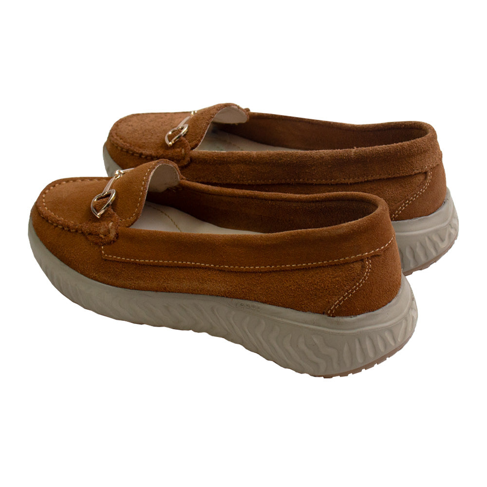 MOCASIN CHATO CORAZON GAMUZA HABANO-ZAPATILLA TOFE