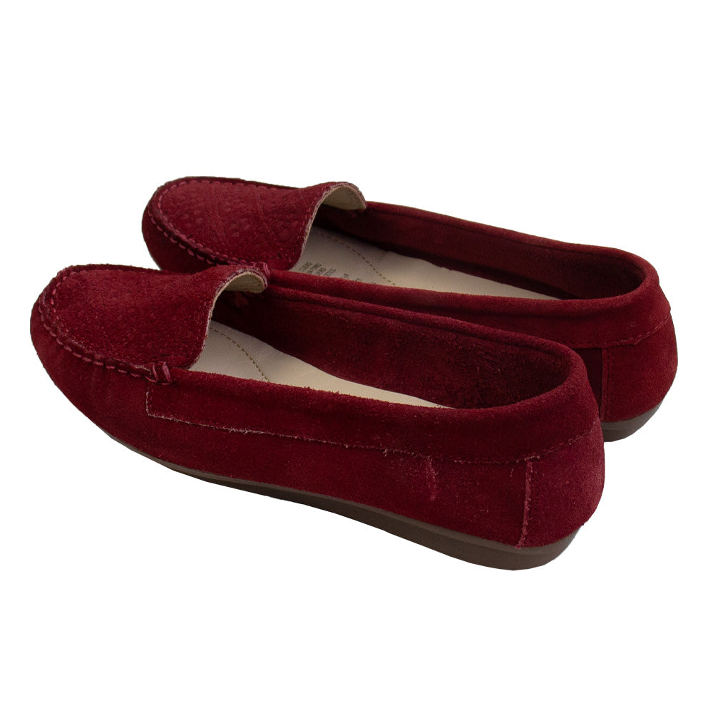 MOCASIN CHATO CLEO GAMUZA VINO-VALE ARCO TOFE