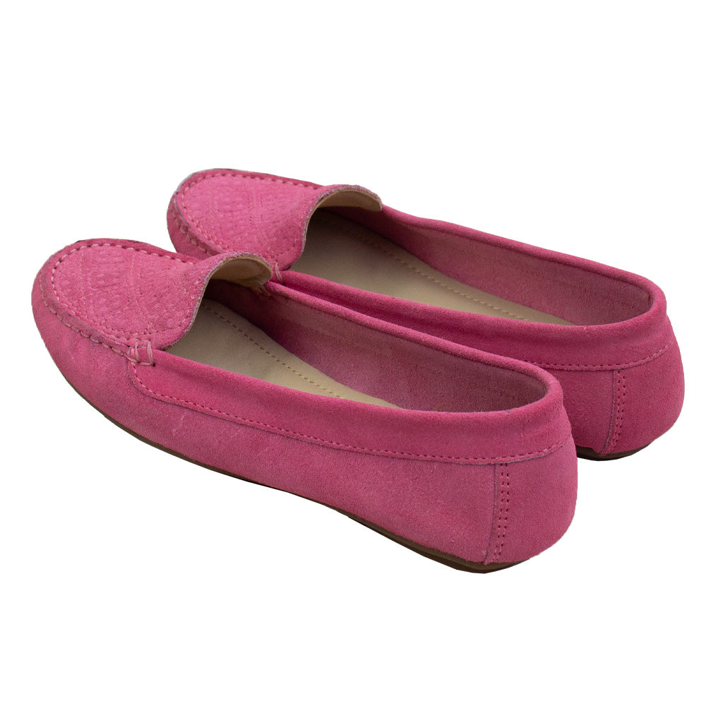 MOCASIN CHATO CLEO GAMUZA ROSADO-VALE ARCO TOFE