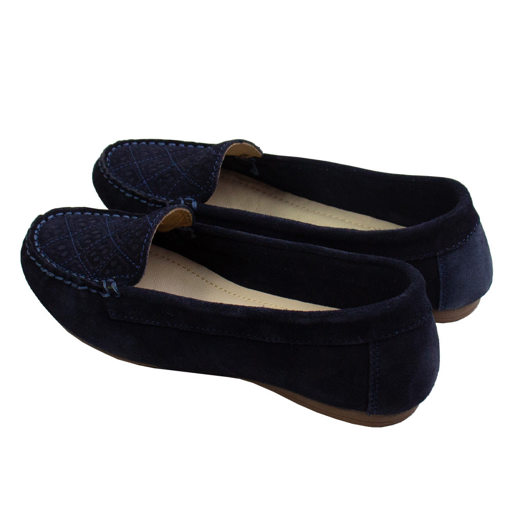 MOCASIN CHATO CLEO GAMUZA AZUL-PIONISAN TOFE