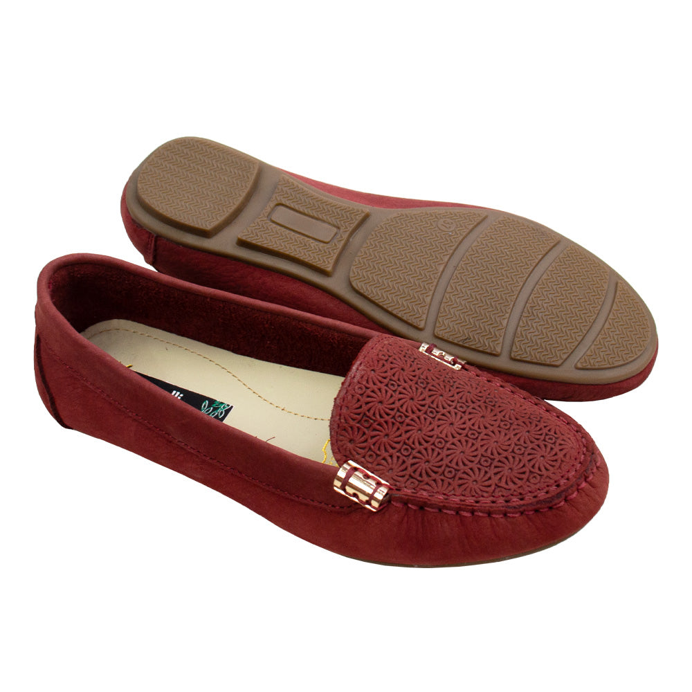 MOCASIN CHATO PAULA II NOBUK VINO