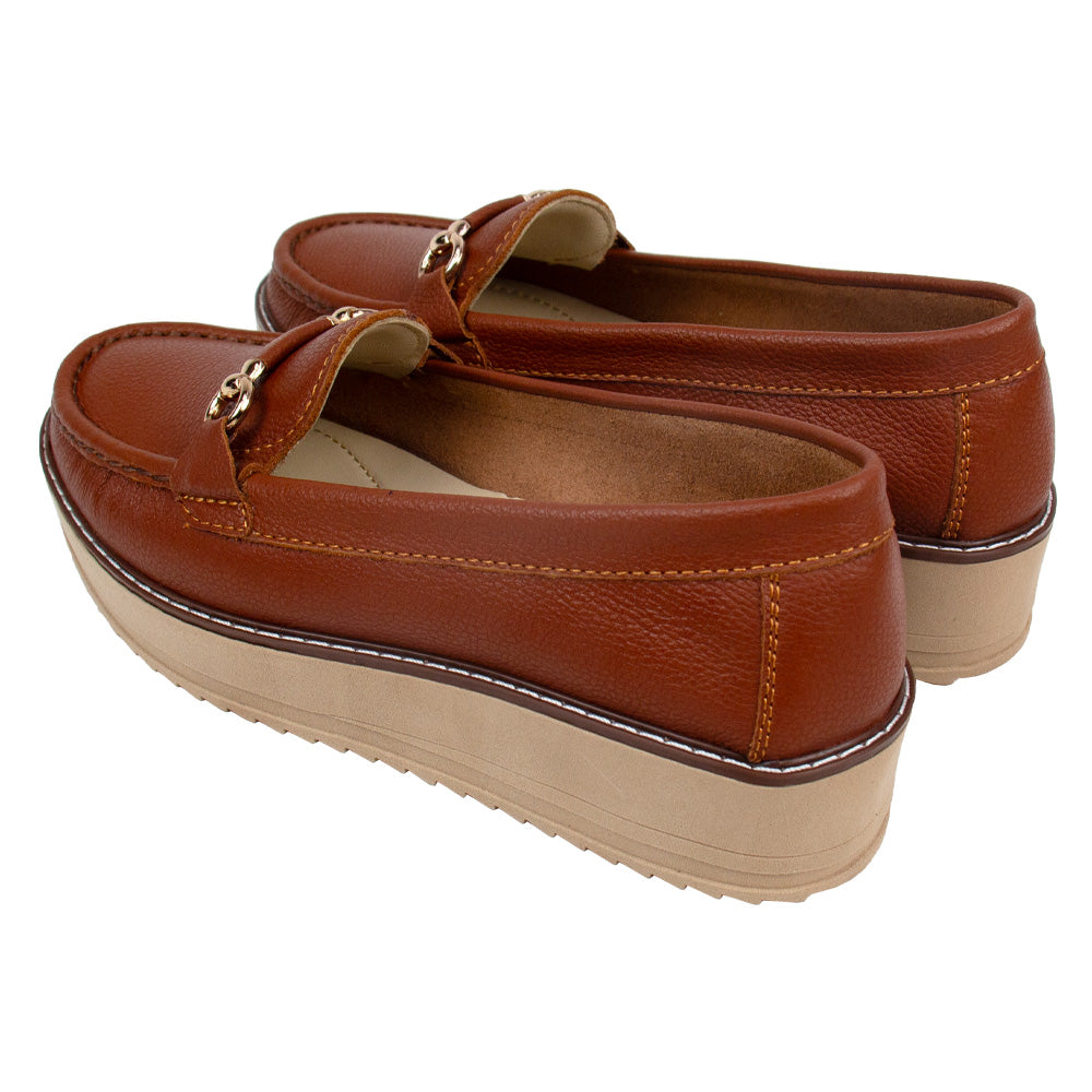 MOCASIN PLATAFORMA DANIELA COBRE