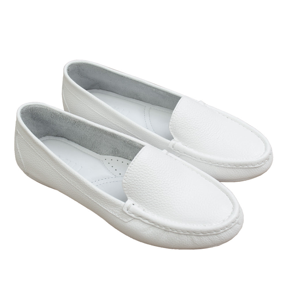 MOCASIN CHATO KATE II BLANCO LLANO