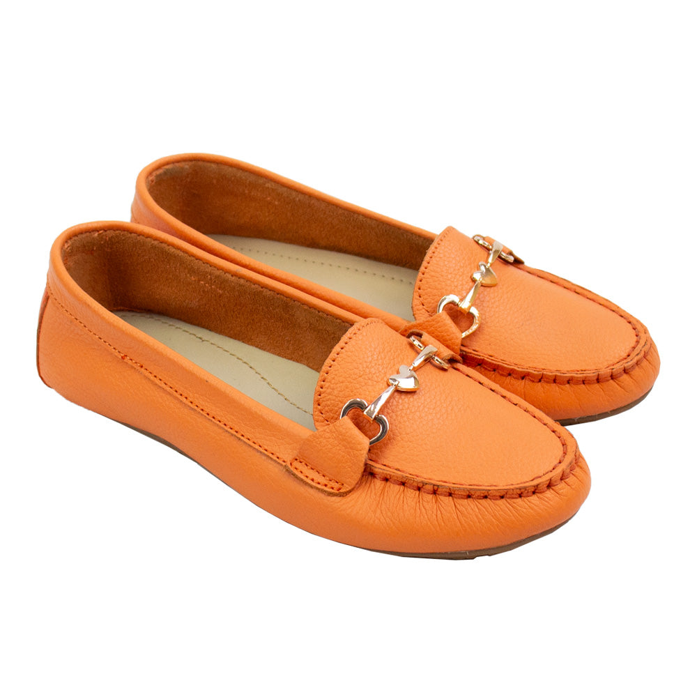 MOCASIN CHATO LOVE  NARANJA