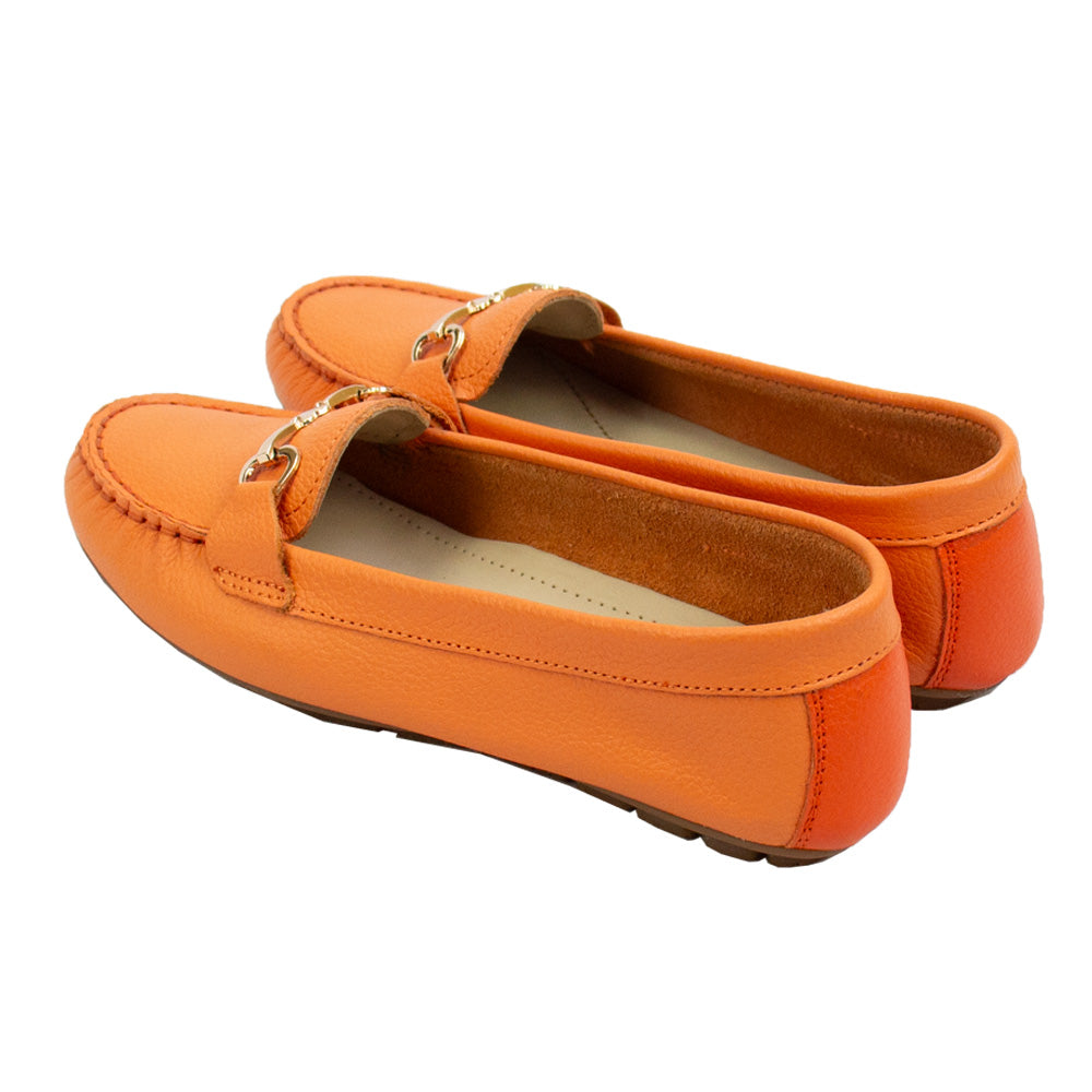 MOCASIN CHATO LOVE  NARANJA