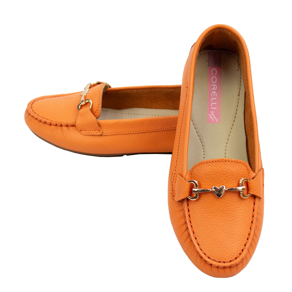 MOCASIN CHATO LOVE  NARANJA