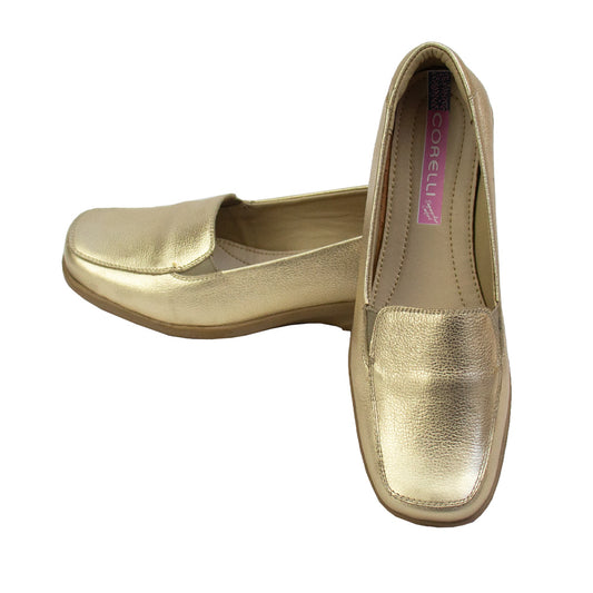 MOCASIN  PLATAFORMA CUÑA  ANDREA PLATINO