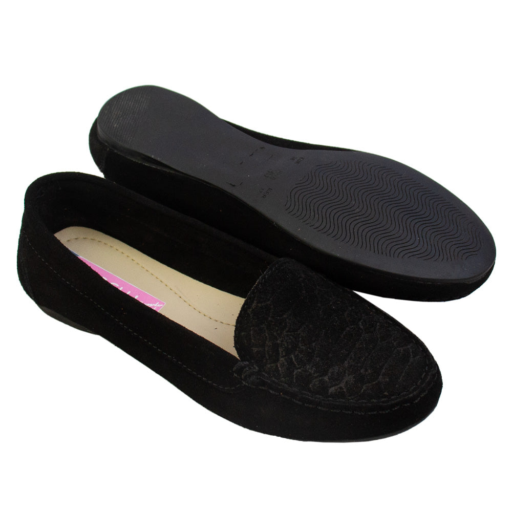 MOCASIN ESTER II GAMUZA NEGRO