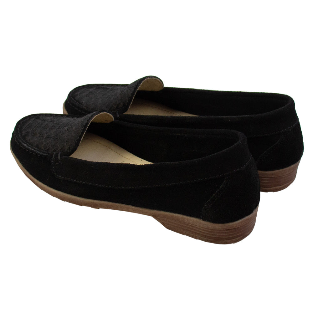 MOCASIN ESTER II GAMUZA NEGRO