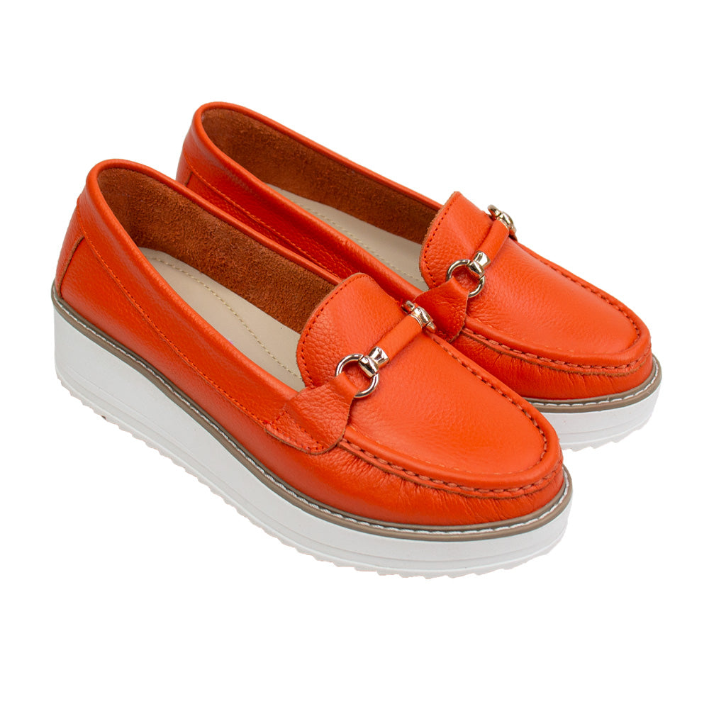 MOCASIN PLATAFORMA DANIELA NARANJA