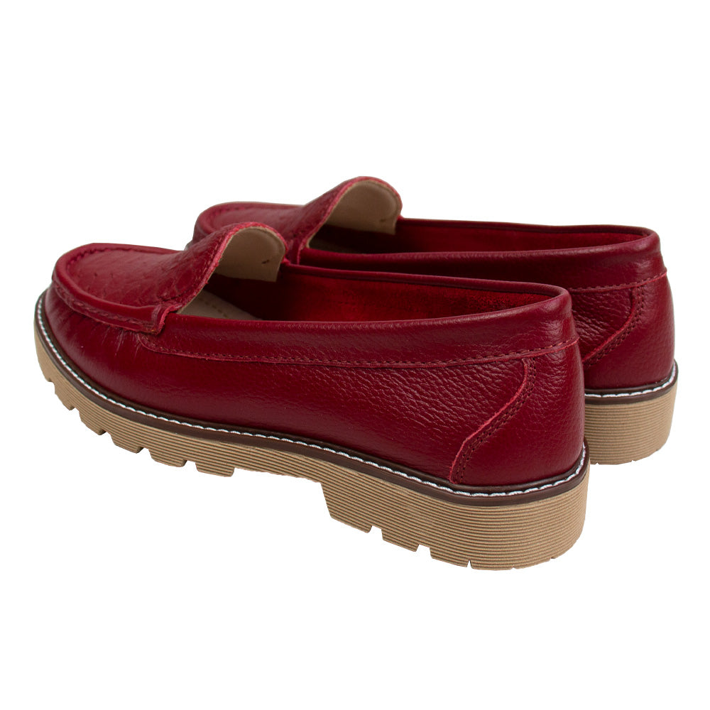 MOCASIN PLATAFORMA ESTER ROJO