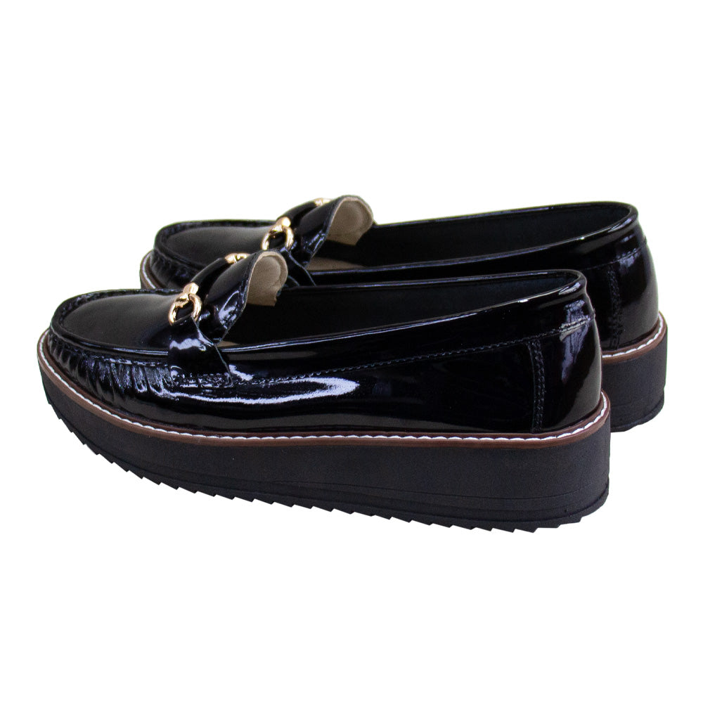 MOCASIN PLATAFORMA DANIELA CHAROL NEGRO
