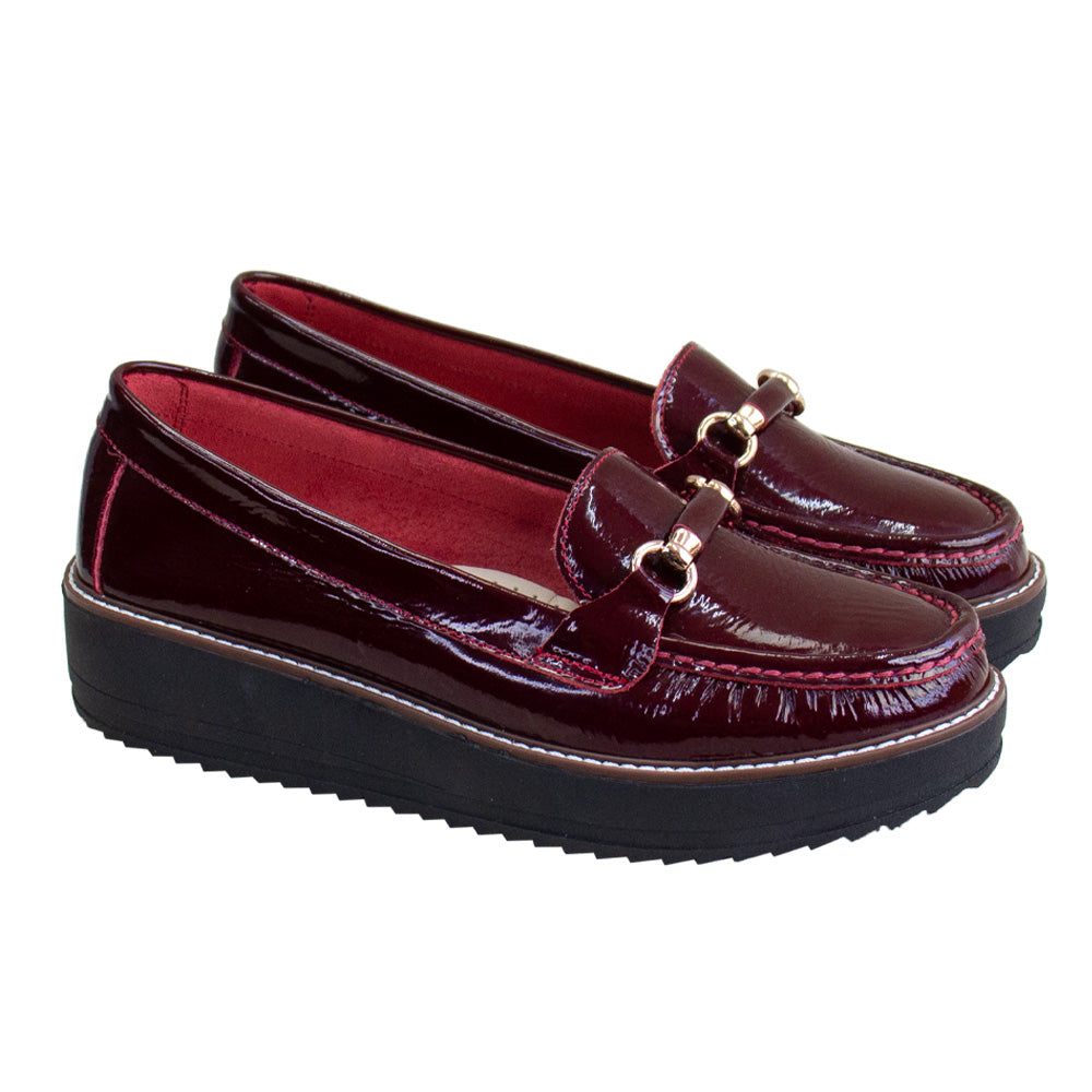 MOCASIN PLATAFORMA DANIELA CHAROL VINO