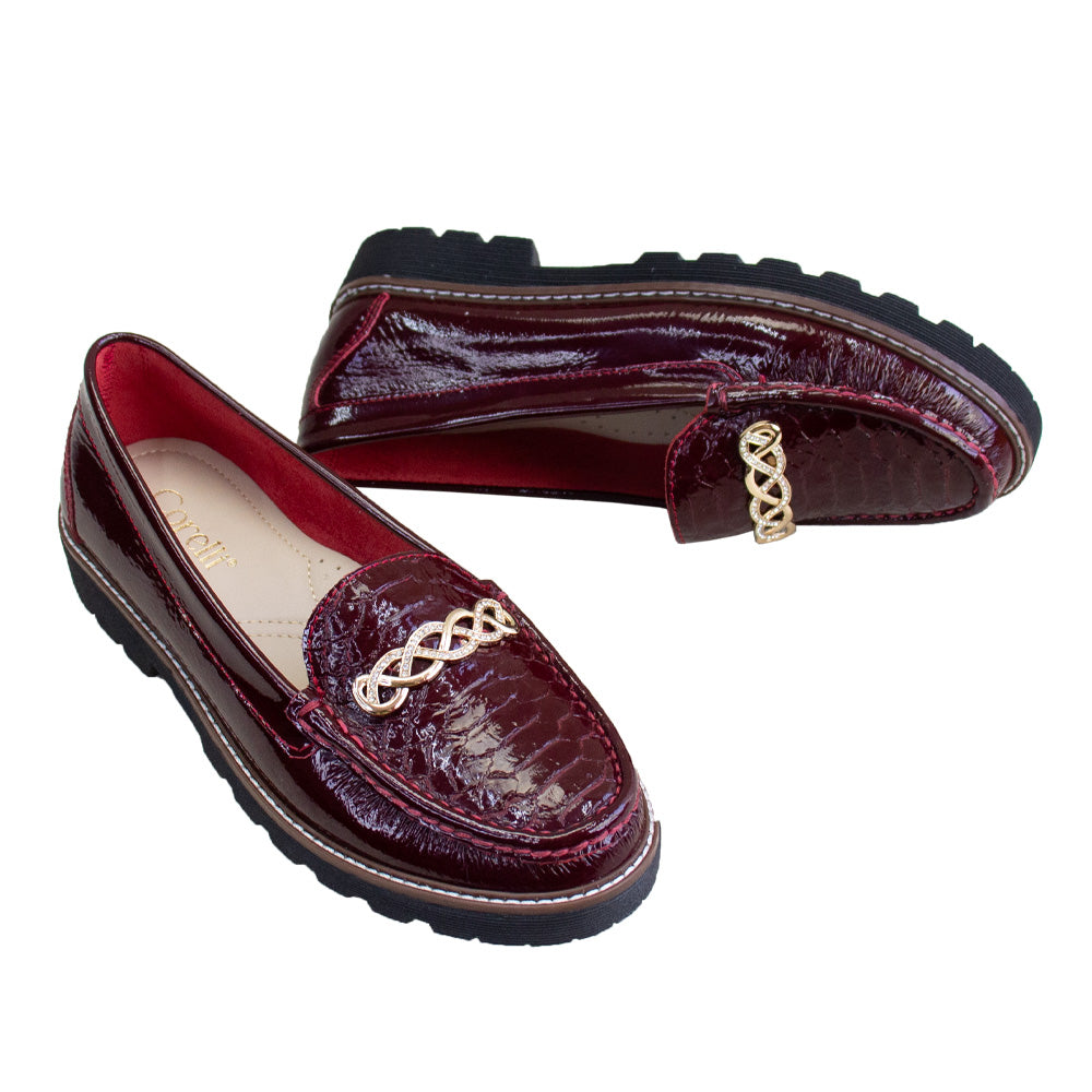MOCASIN PLATAFORMA CHIARA CHAROL VINO