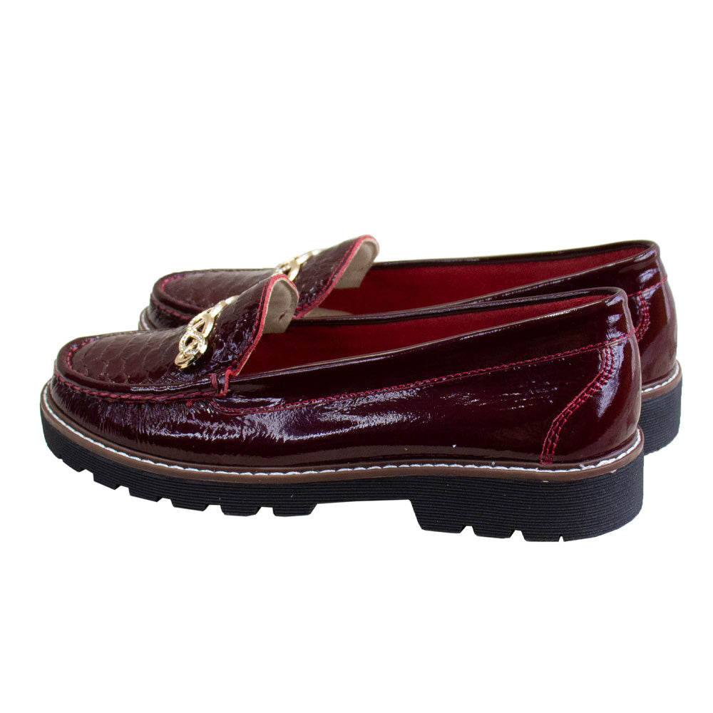 MOCASIN PLATAFORMA CHIARA CHAROL VINO