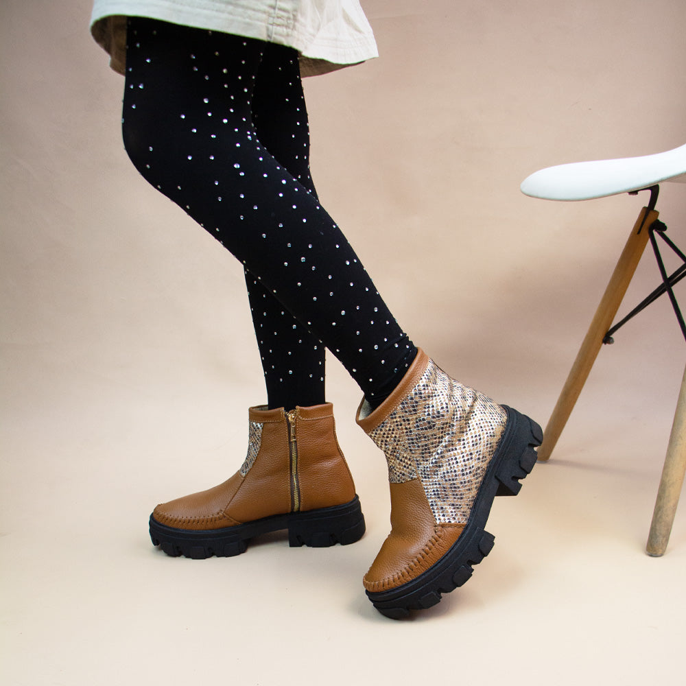 BOTIN HELENA NATURAL -SERPIENTE