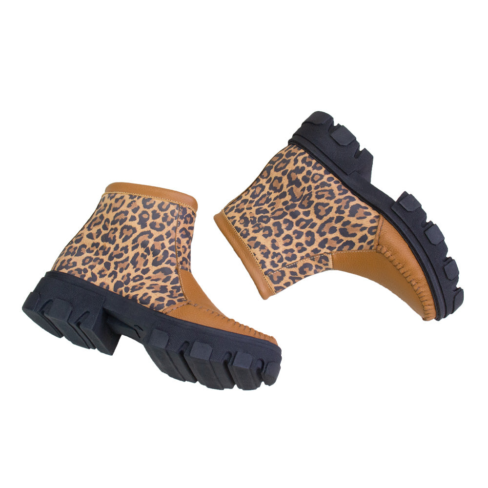 BOTIN HELENA NATURAL -ANIMAL PRINT