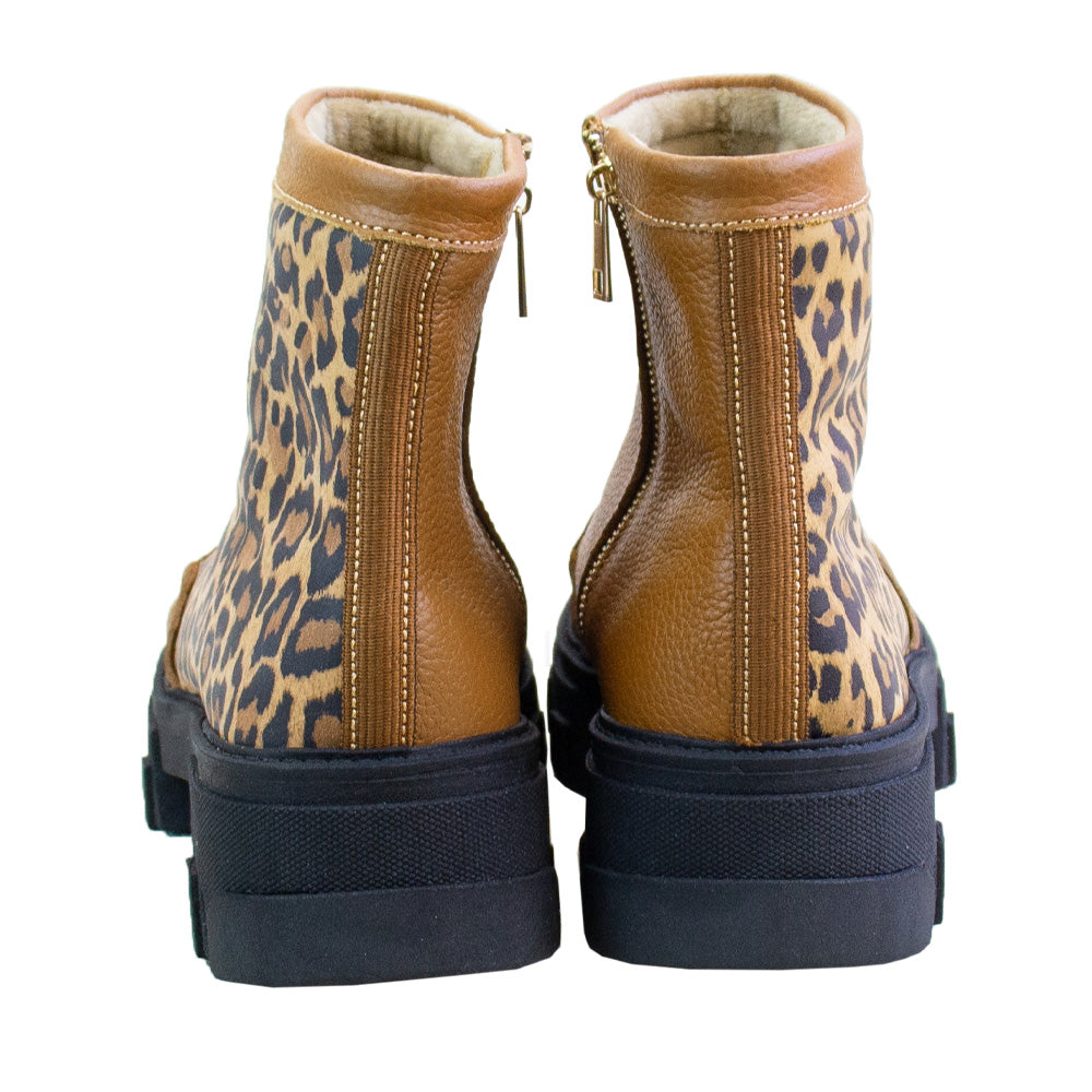 BOTIN HELENA NATURAL -ANIMAL PRINT