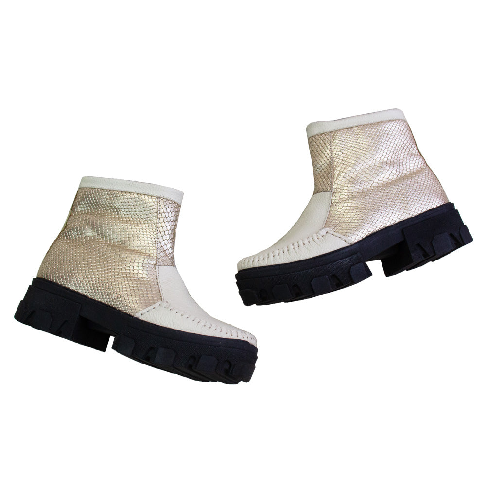 BOTIN HELENA VAINILLA-PITON PLATINO