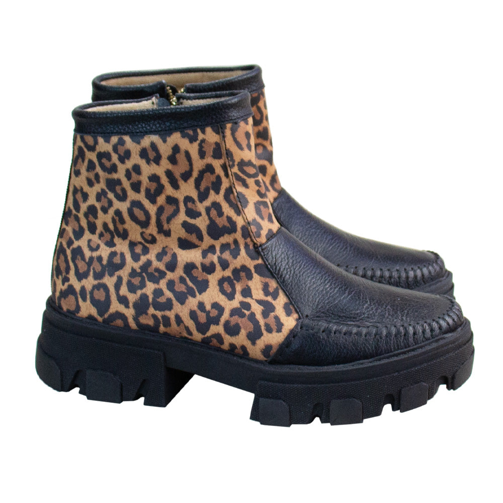 BOTIN HELENA NEGRO -ANIMAL PRINT