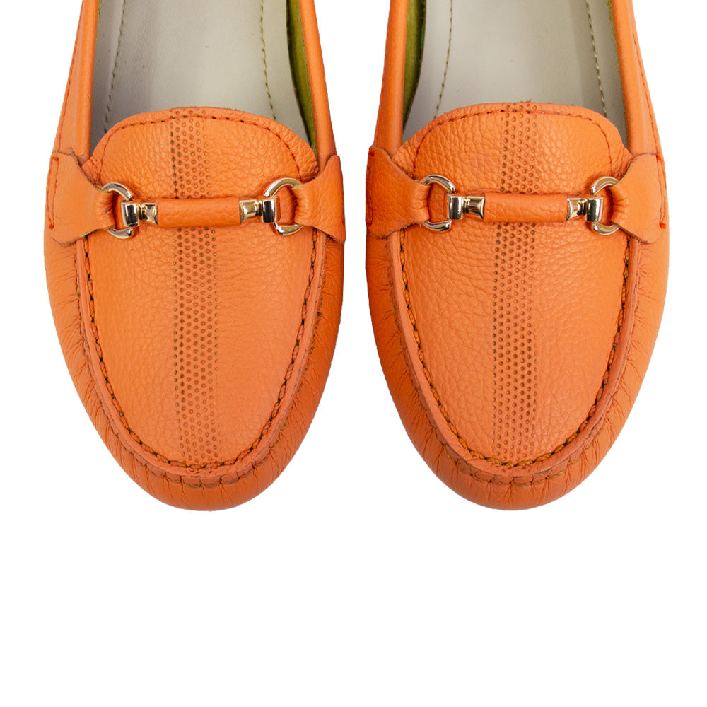 MOCASIN CHATO SARA-2 NARANJA