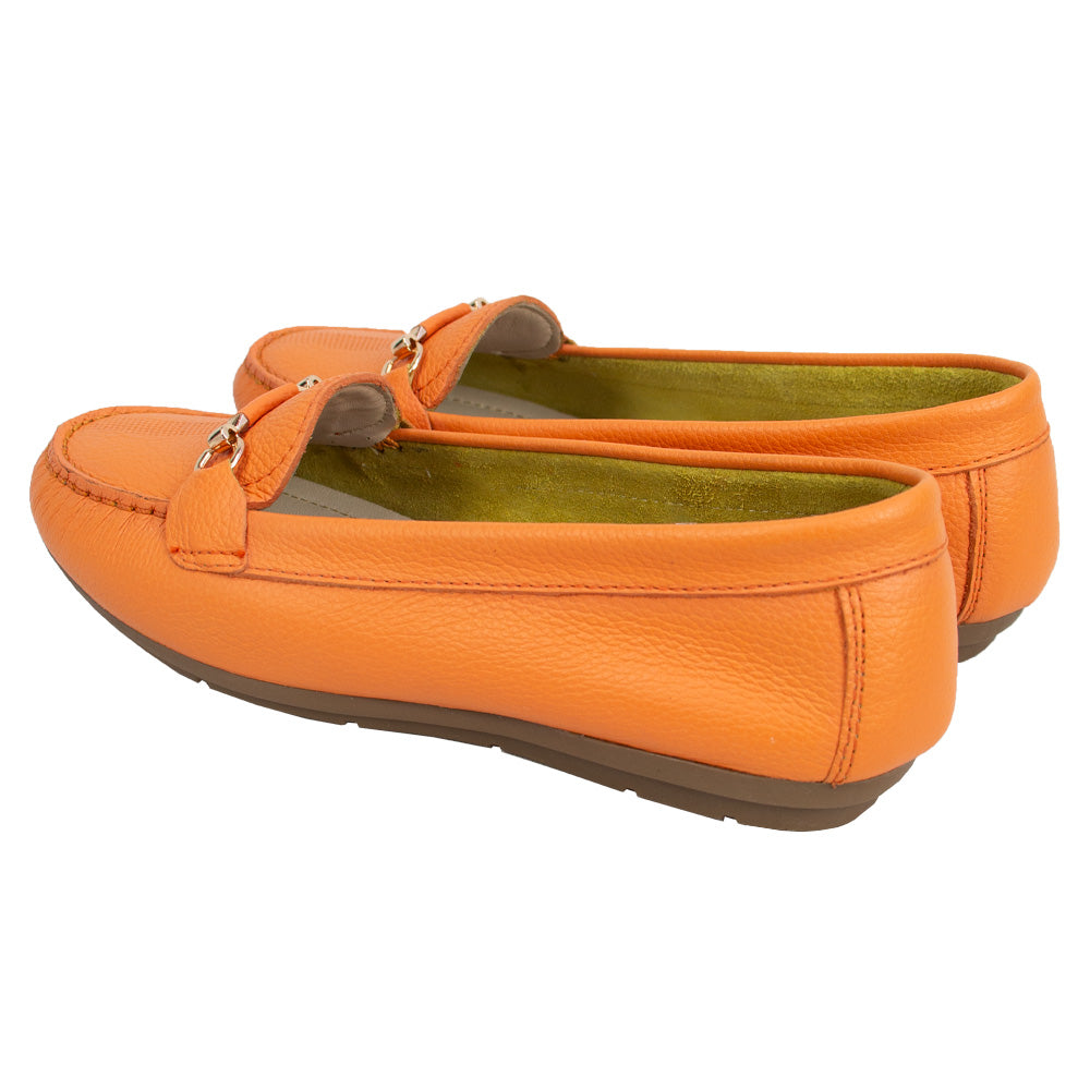 MOCASIN CHATO SARA-2 NARANJA