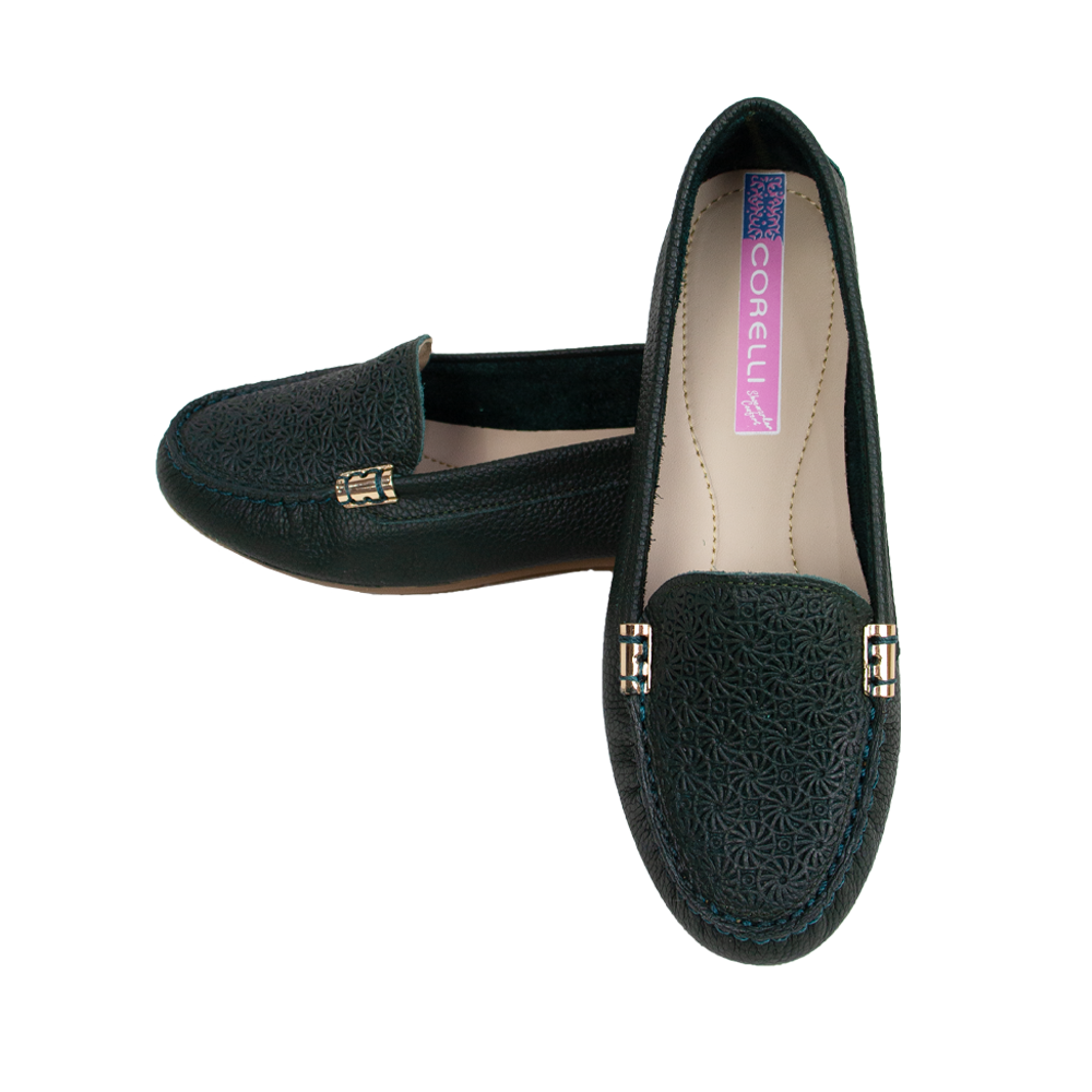 MOCASIN CHATO PAULA II VERDE BOTE