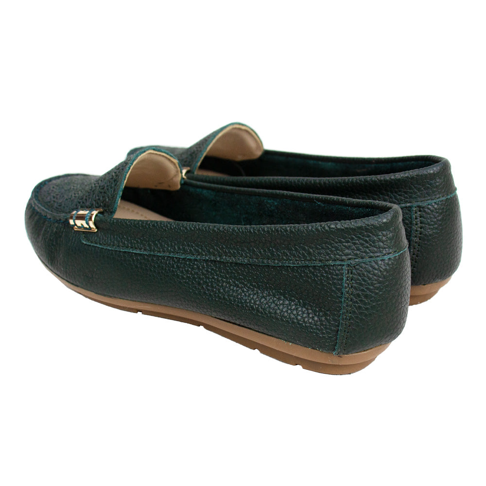 MOCASIN CHATO PAULA II VERDE BOTE